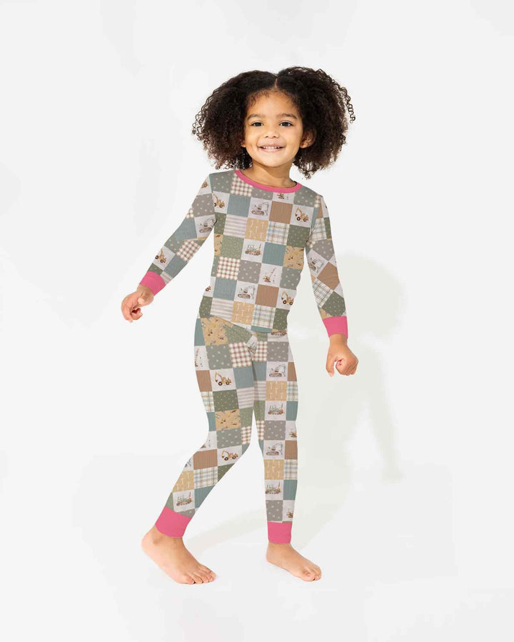 Zweiteiliges Langarm-Pyjama-Set mit Sommerfrüchten