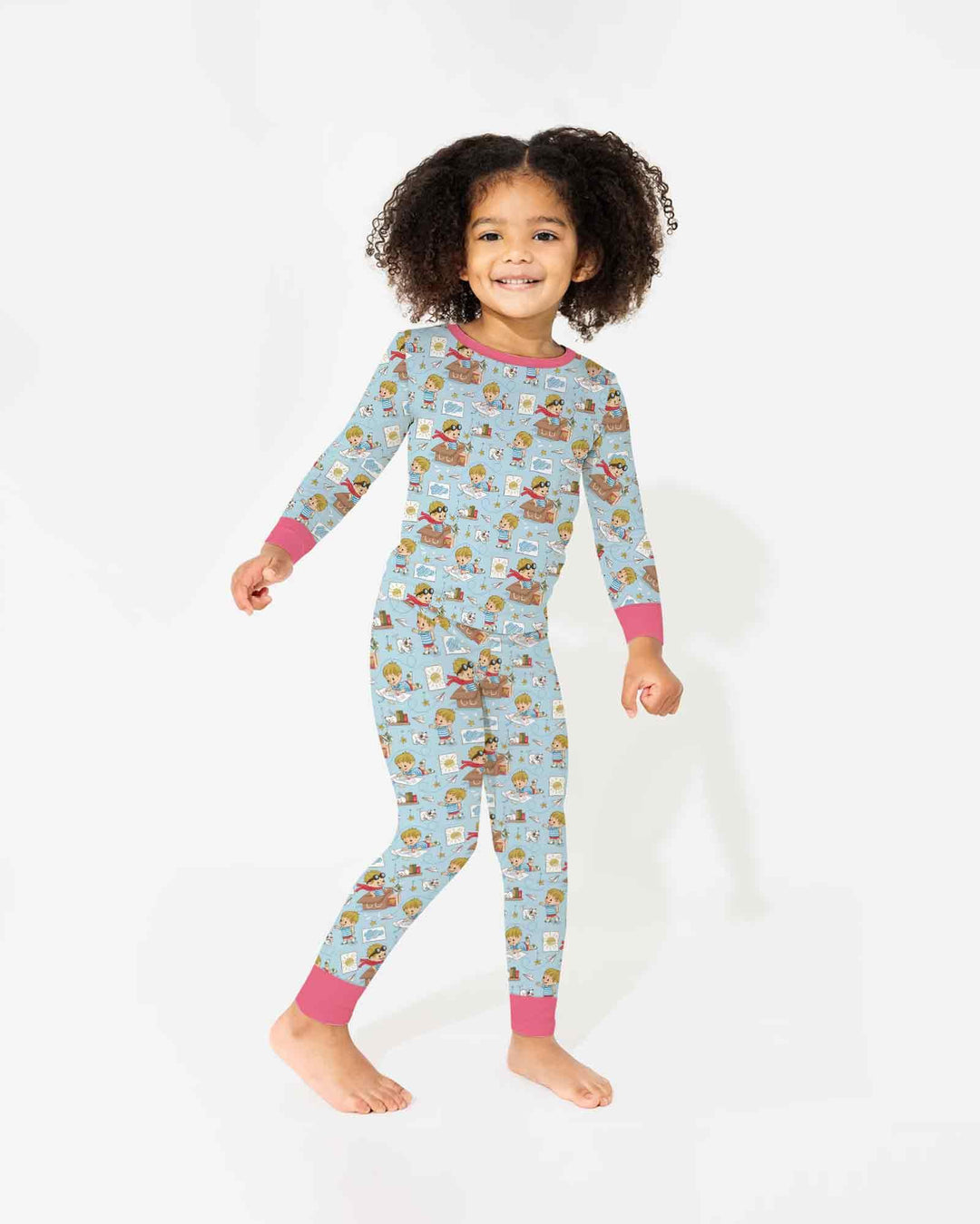 Zweiteiliges Langarm-Pyjama-Set mit Sommerfrüchten