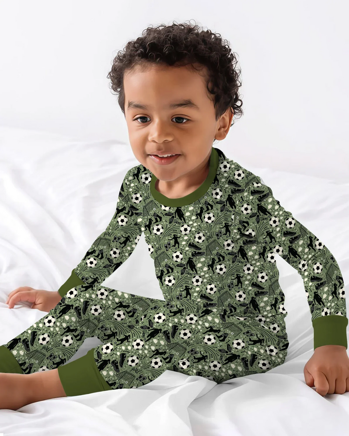 Zweiteiliges Langarm-Pyjama-Set mit Sommerfrüchten