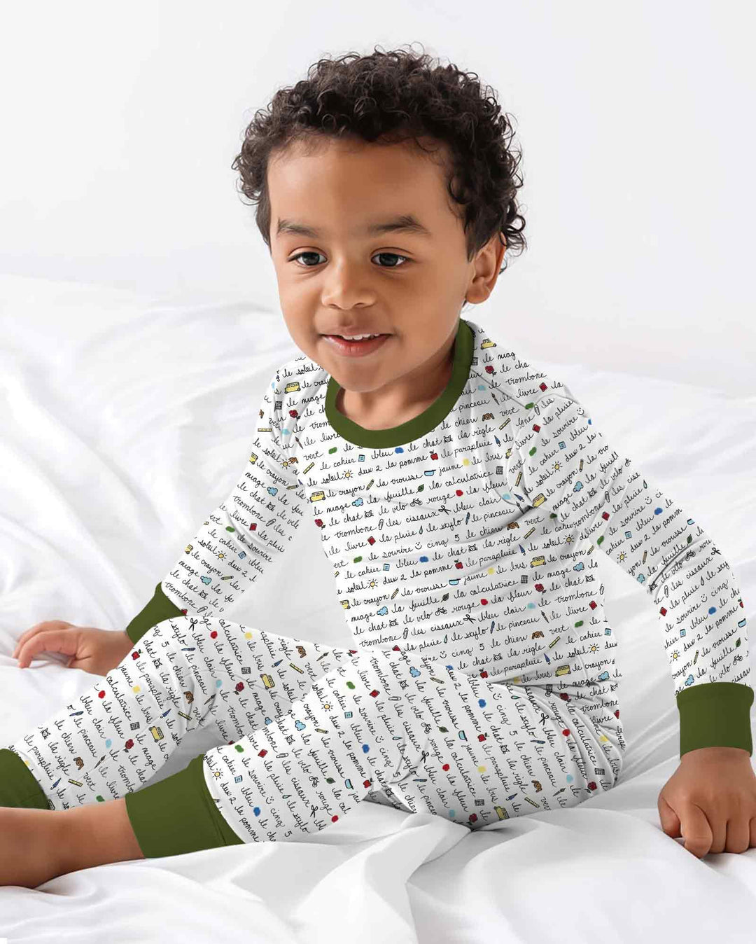 Zweiteiliges Langarm-Pyjama-Set mit Sommerfrüchten