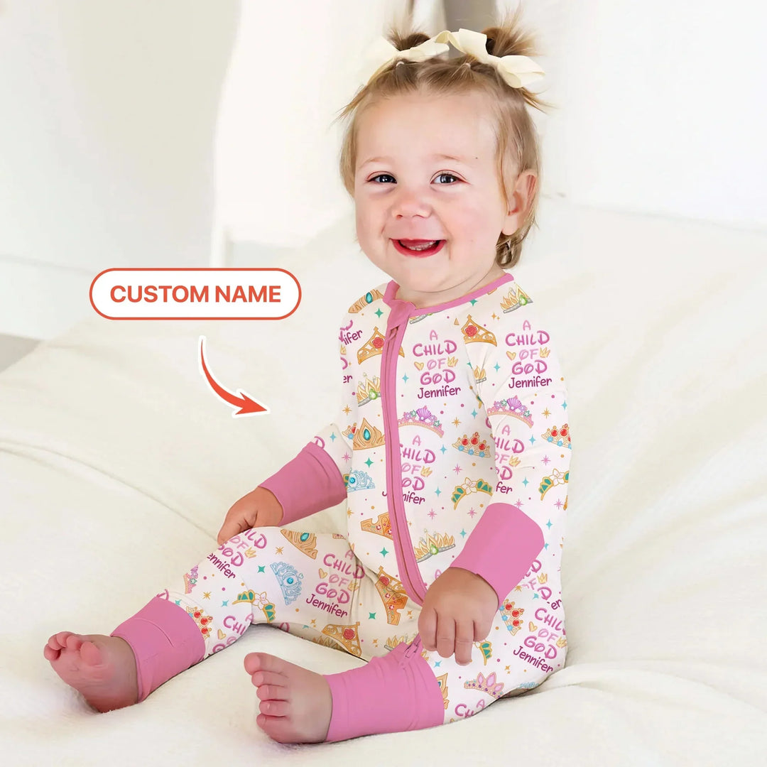 Princess A Child Of God Custom Name Convertible Zippy , Princess A Child Of God Custom Name Convertible Zippy - 0-3M