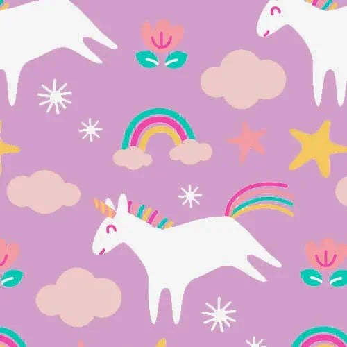 Purple Unicorns Shorty Zippered Romper , Purple Unicorns Shorty Zippered Romper - 0-3M