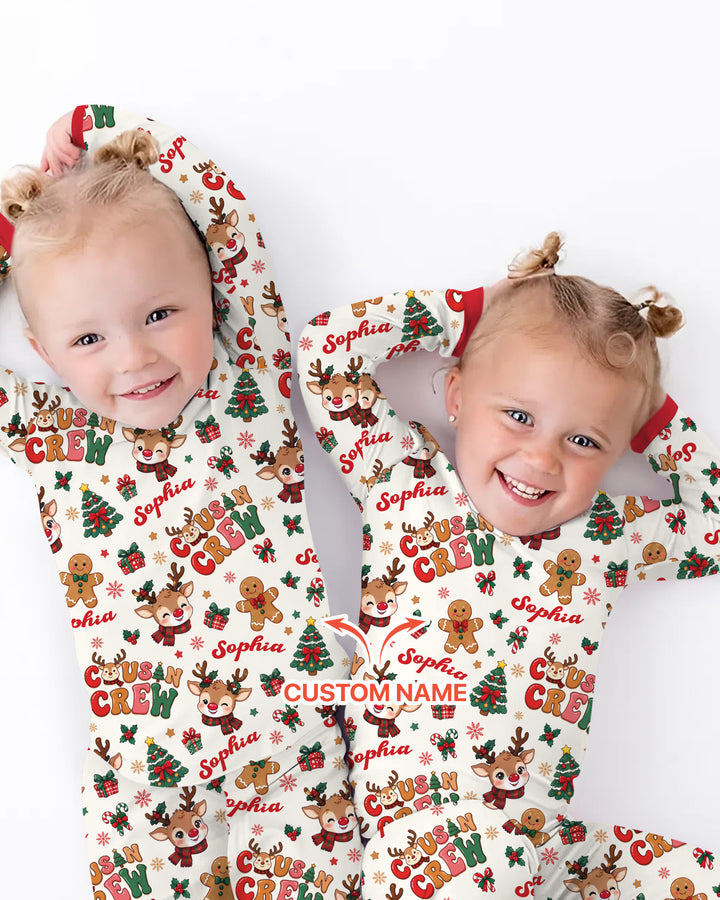 Personalized Christmas Cousin Crew Bamboo Convertible Zippy