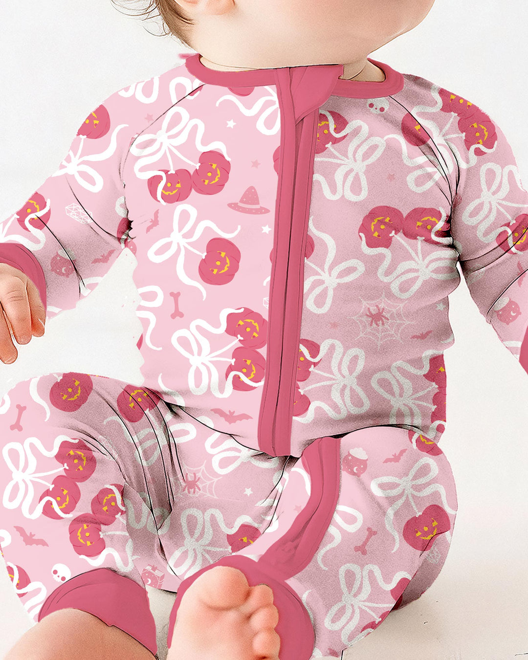 Jack-o'-lantern Coquette Bow Matching Bamboo Convertible Zippy