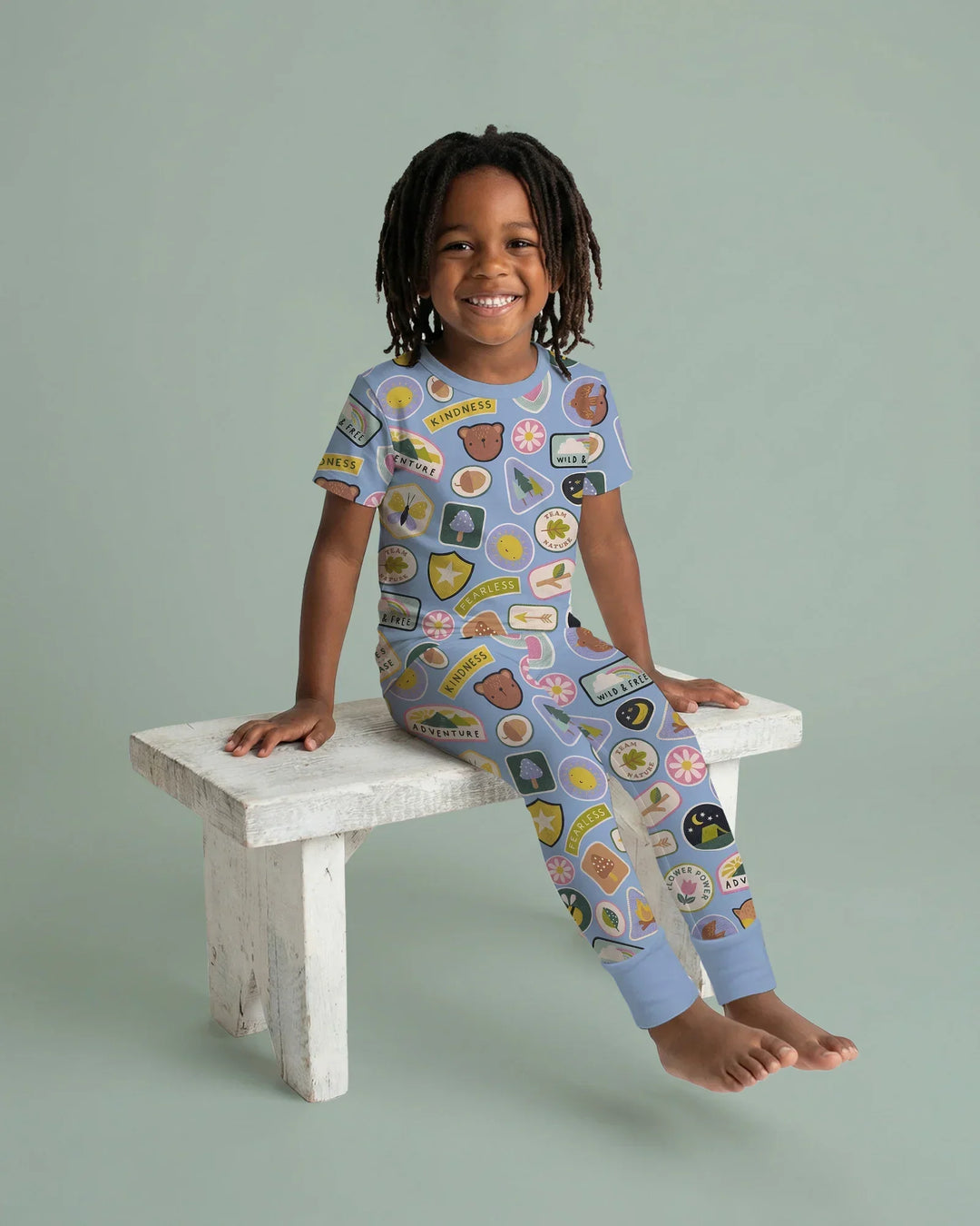 Zweiteiliges, kurzärmliges Pyjama-Set mit Marienkäfern