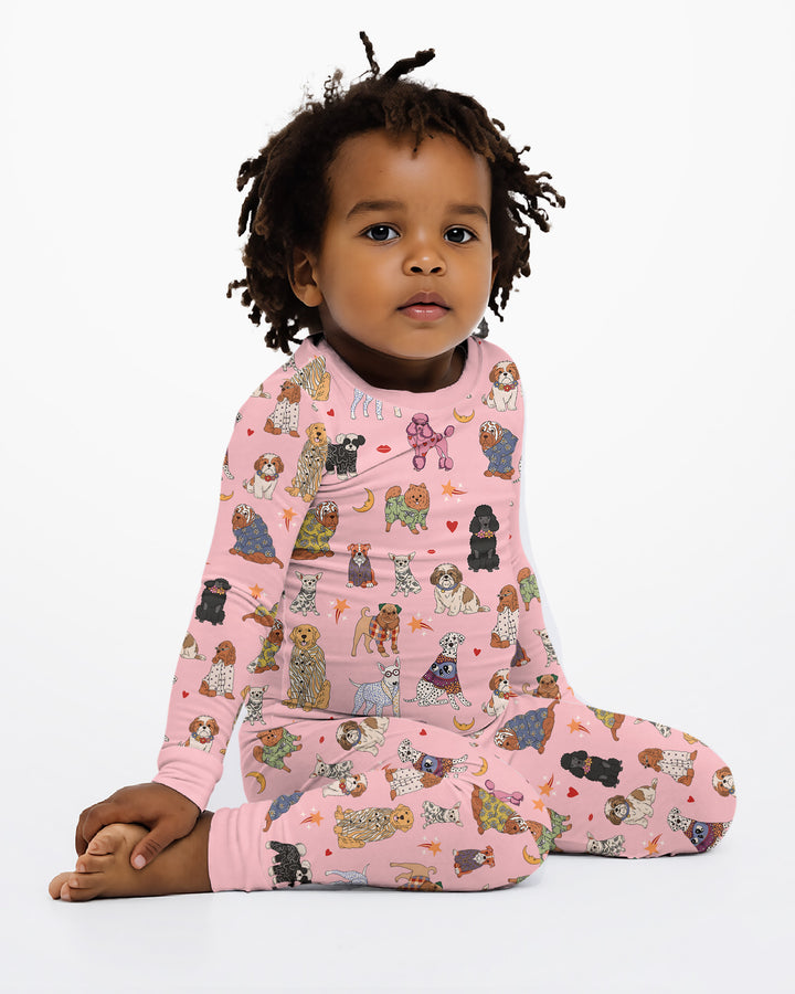 Paws In Pajamas Bamboo Two Piece Long Sleeve Pajama Set