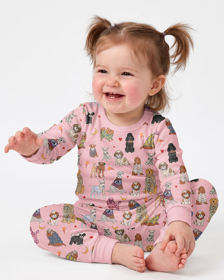 Paws In Pajamas Bamboo Two Piece Long Sleeve Pajama Set