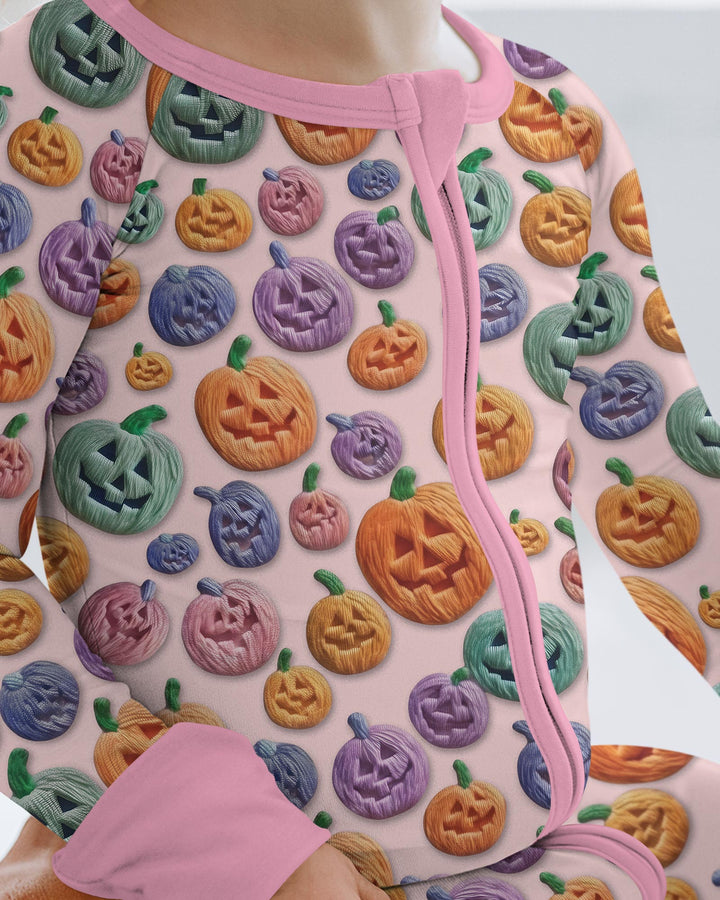 Happy Halloween Pastel Jack O Lanterns Bamboo Convertible Zippy