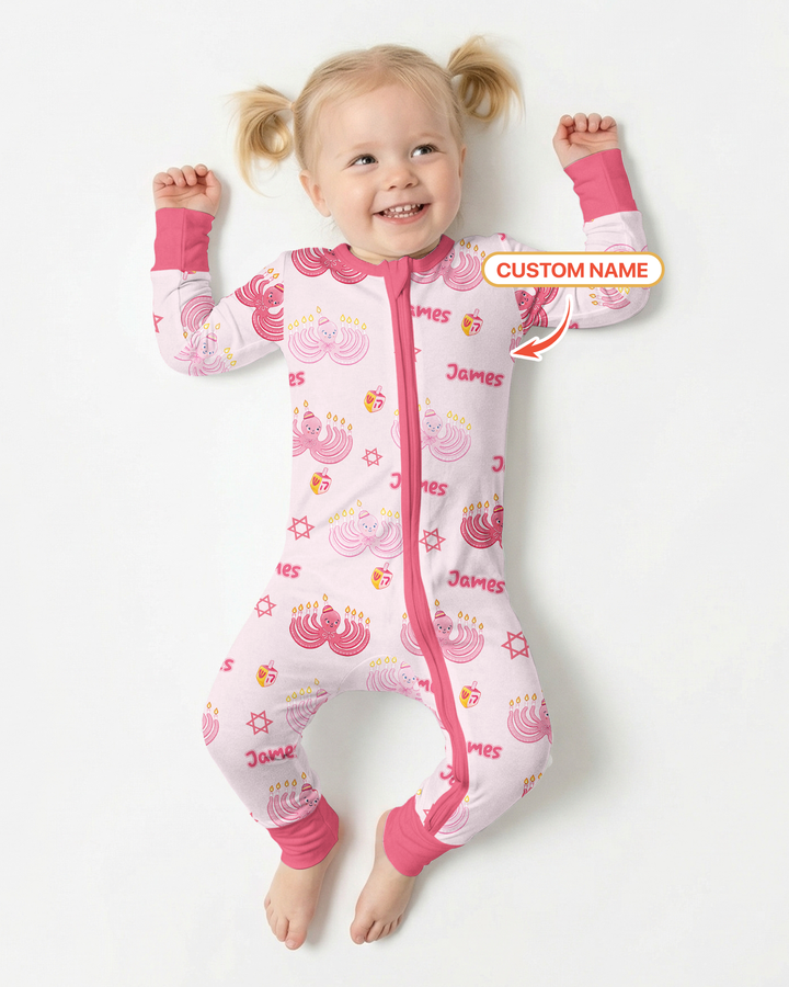 Hanukkah Jewish Octopus Bamboo Convertible Zippy
