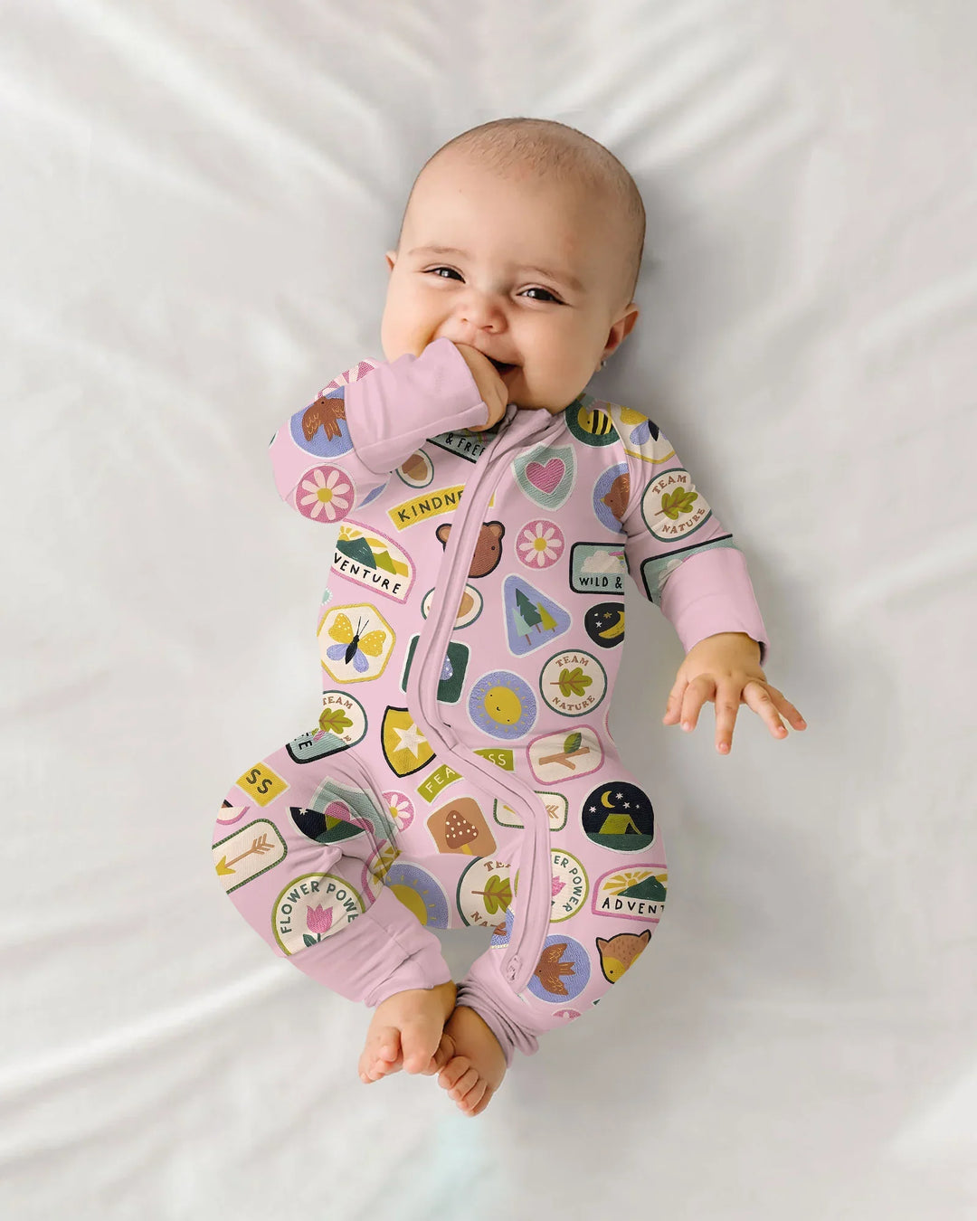 Gerippte Babykleidung mit individuellem Foto - Weich &amp; Skizzenhaft
