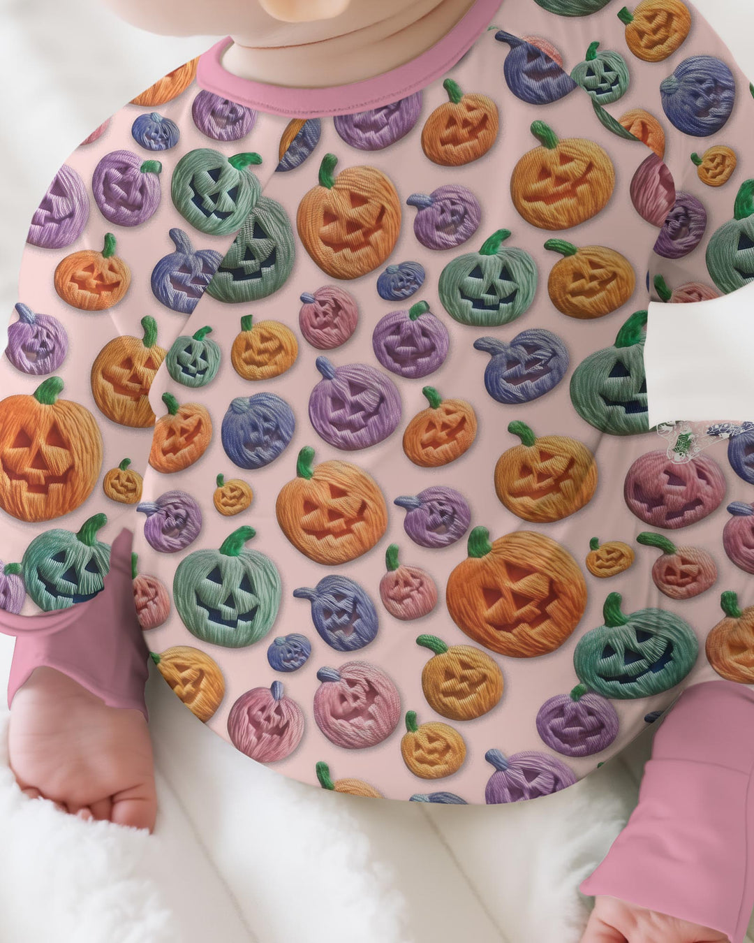 Happy Halloween Pastel Jack O Lanterns Bamboo Convertible Zippy