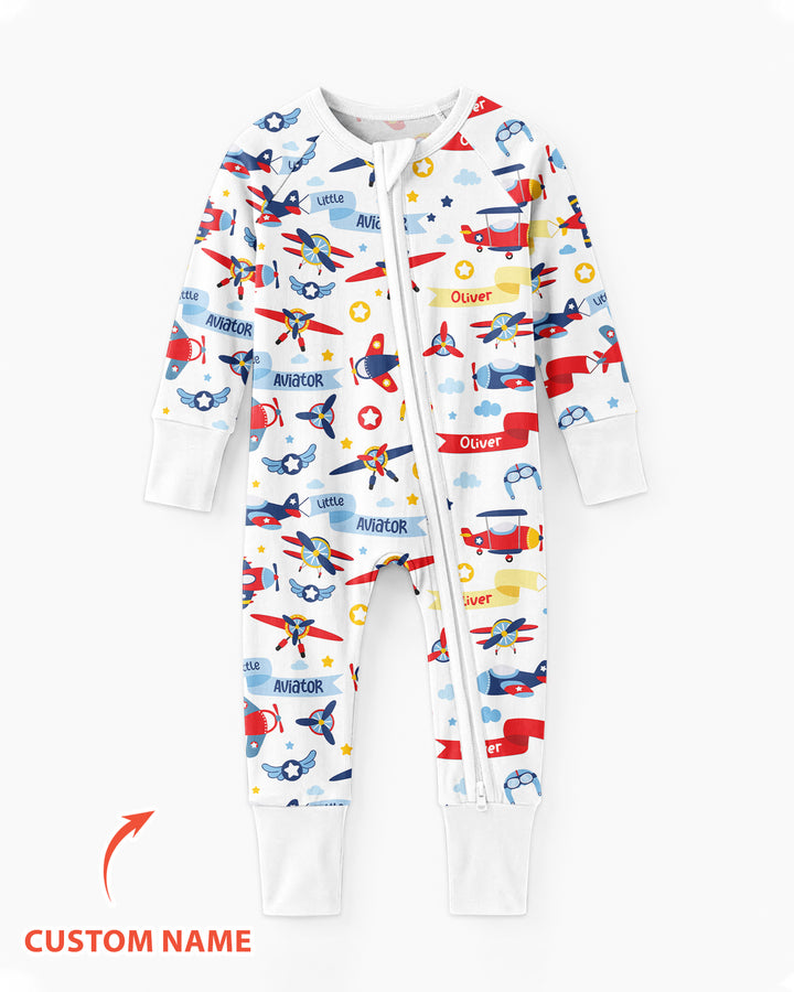 Our Little Aviator Custom Name Bamboo Convertible Zippy