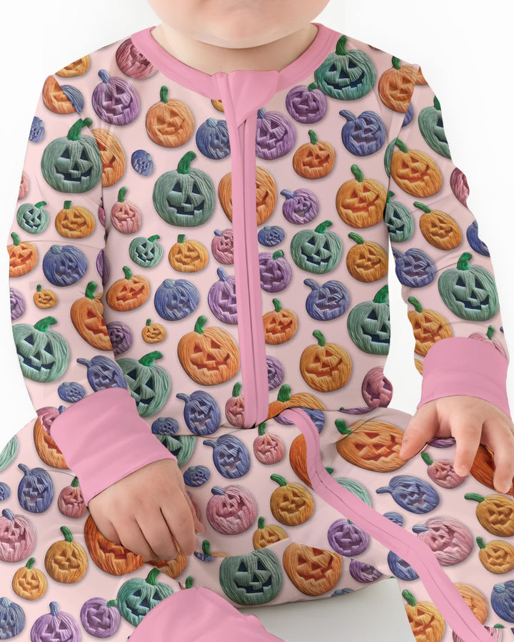 Happy Halloween Pastel Jack O Lanterns Bamboo Convertible Zippy
