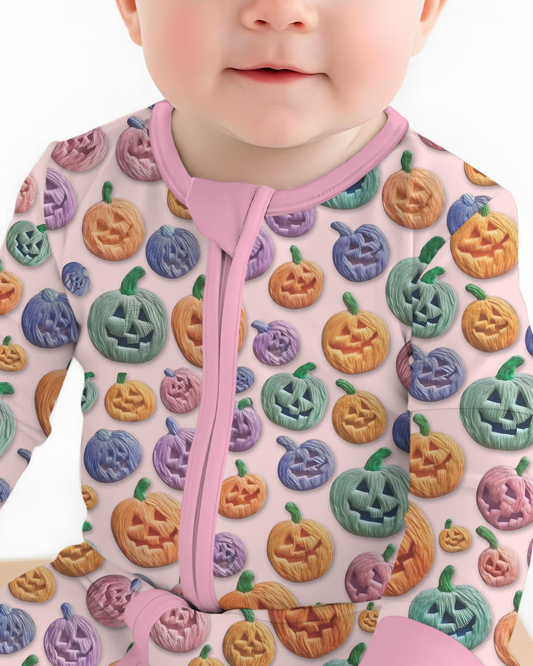 Happy Halloween Pastel Jack O Lanterns Bamboo Convertible Zippy