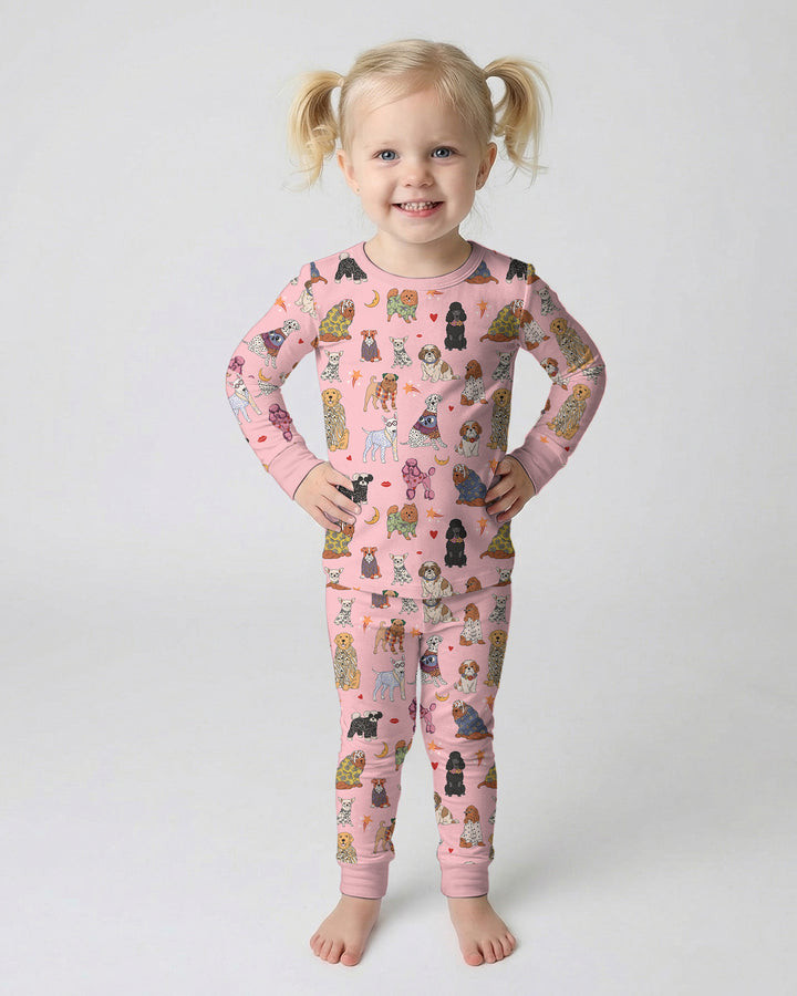 Paws In Pajamas Bamboo Two Piece Long Sleeve Pajama Set
