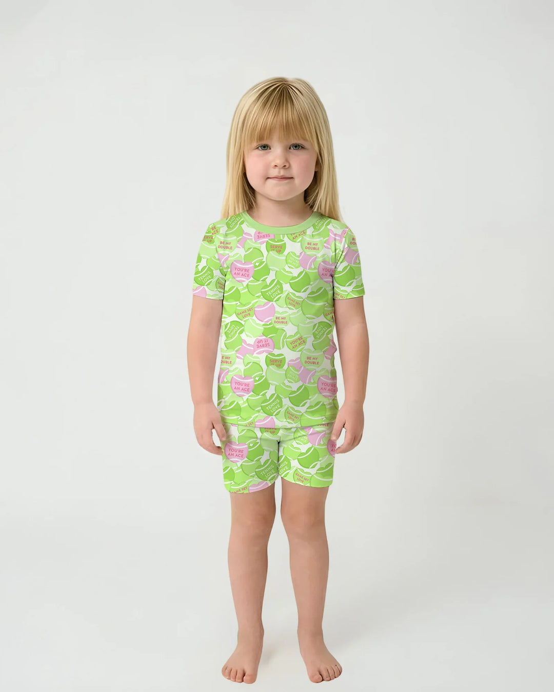 Schlafanzug-Set zweiteilig, kurze Ärmel, kurze Hose, Bambus