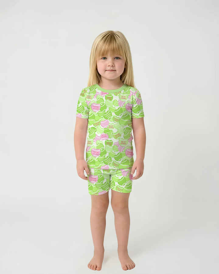 Schlafanzug-Set zweiteilig, kurze Ärmel, kurze Hose, Bambus