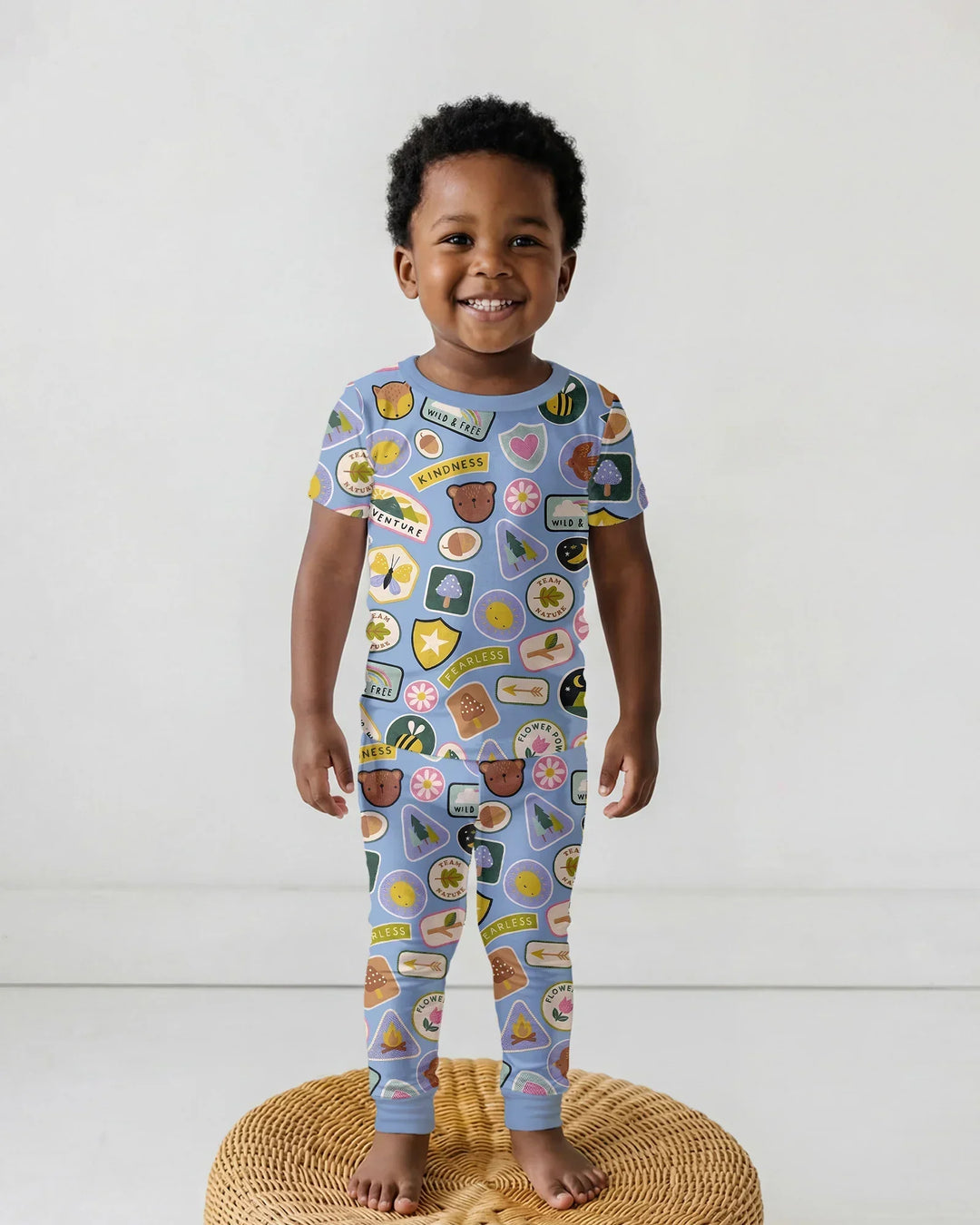 Zweiteiliges, kurzärmliges Pyjama-Set mit Marienkäfern