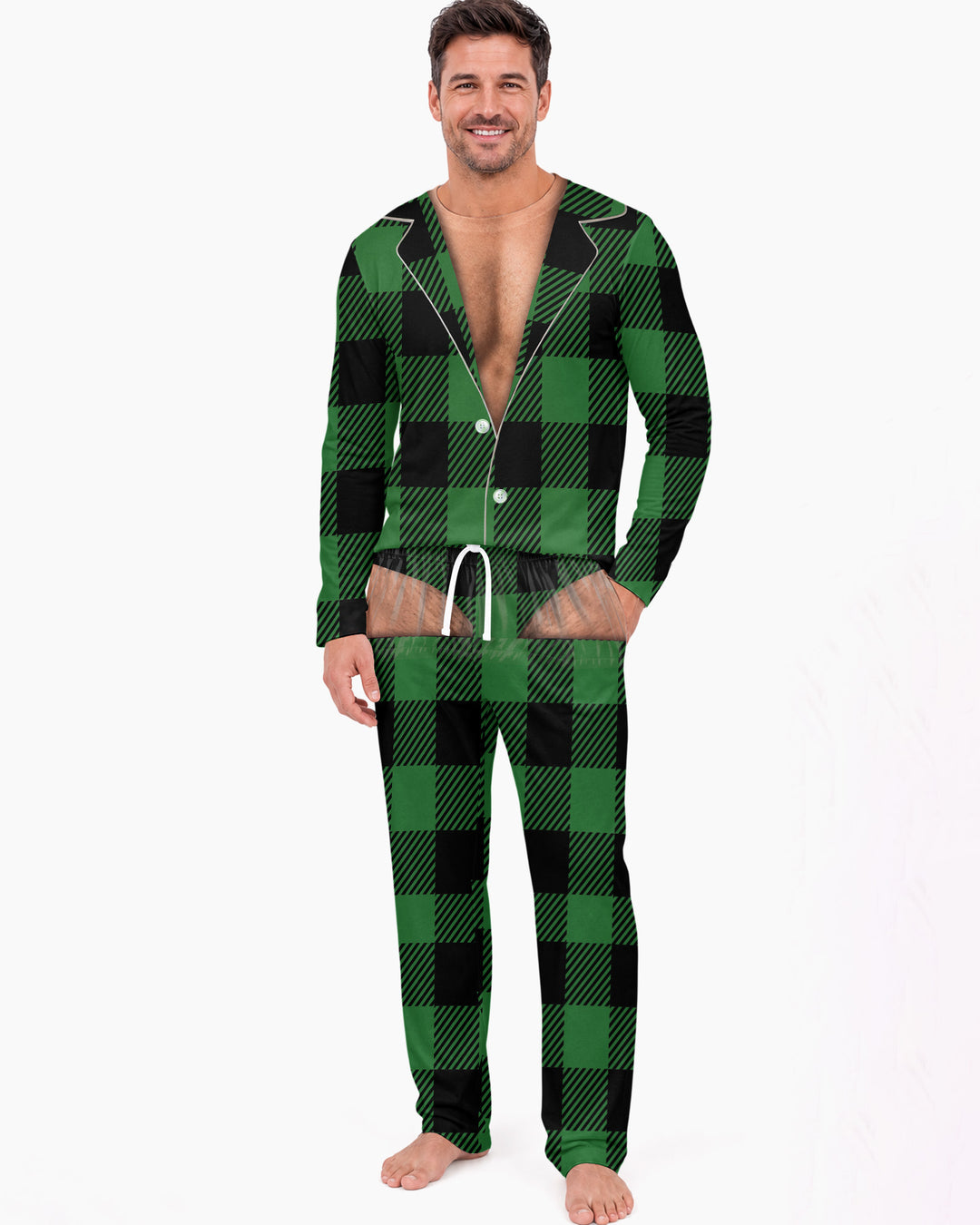 Personalized Funny Christmas Bamboo Men's Pajama Set