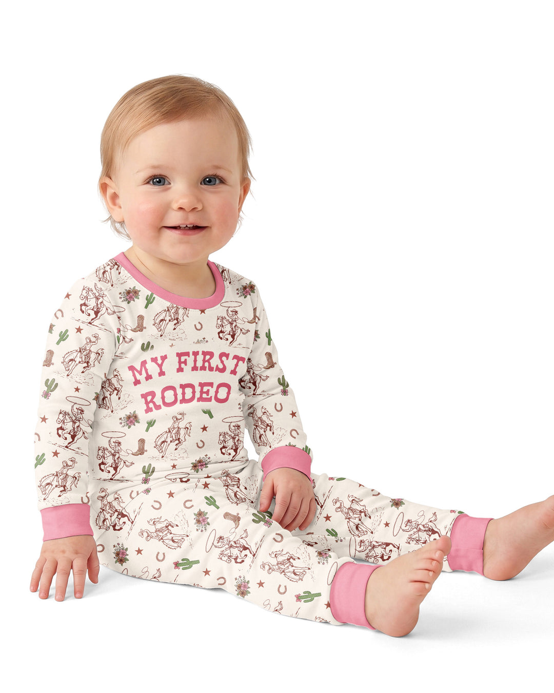 Personalized My First Rodeo Bamboo Two Piece Long Sleeve Pajama Set