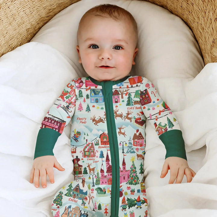 Santa's City Maps Convertible Zippy , Santa's City Maps Convertible Zippy - 0-3M / Green