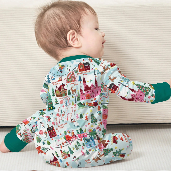 Santa's City Maps Convertible Zippy , Santa's City Maps Convertible Zippy - 0-3M / Green