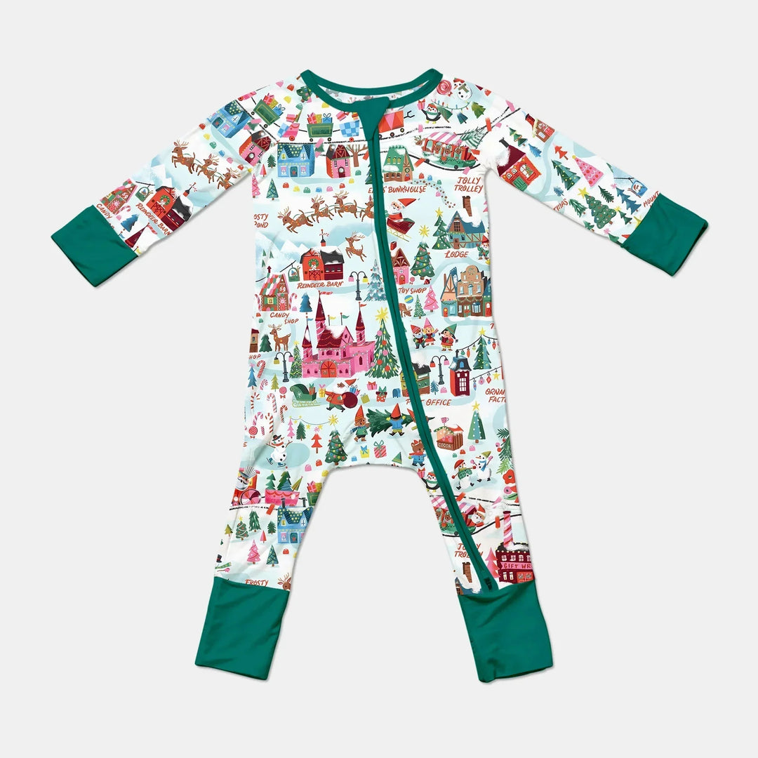 Santa's City Maps Convertible Zippy , Santa's City Maps Convertible Zippy - 0-3M / Green