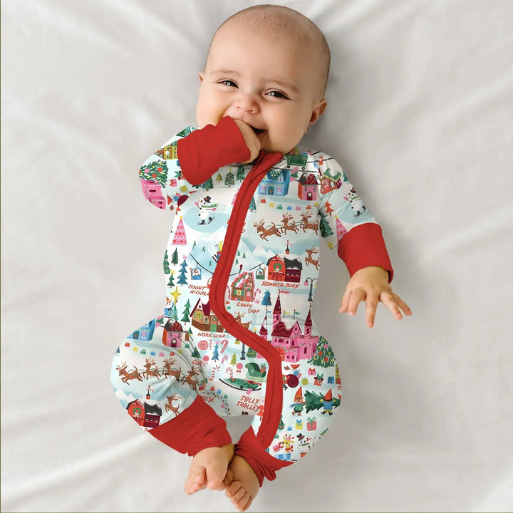 Santa's City Maps Convertible Zippy , Santa's City Maps Convertible Zippy - 0-3M / Green