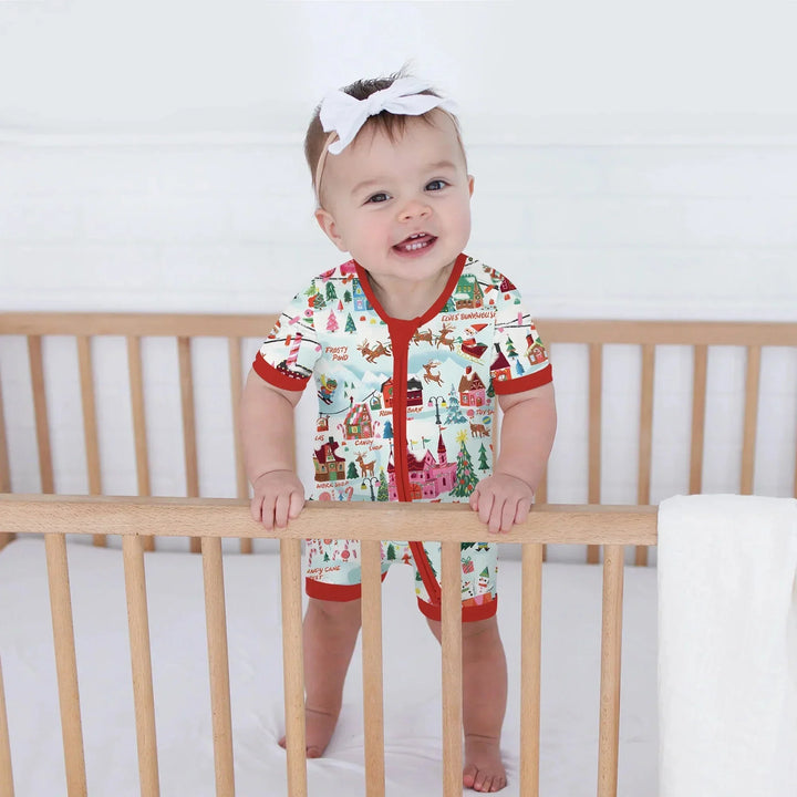Santa's City Maps Shorty Zippy , Santa's City Maps Shorty Zippy - 0-3M / Green