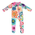 Secret Garden Zippered Footie Romper , Secret Garden Zippered Footie Romper - Newborn