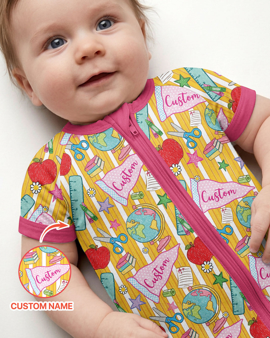 Gerippte Babykleidung mit individuellem Foto - Weich &amp; Skizzenhaft