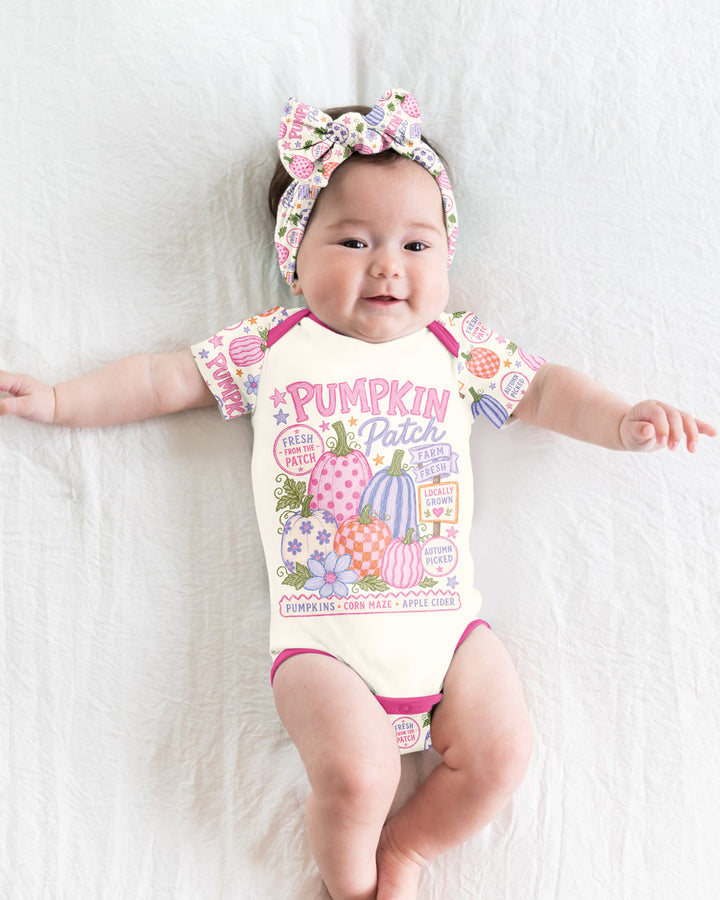 Whimsical Pumpkin Patch Bamboo Bodysuit