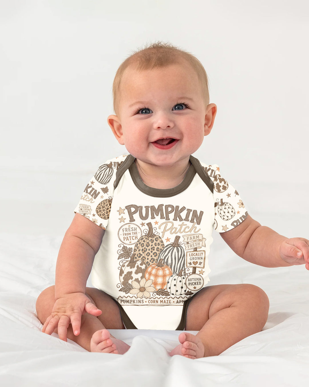 Whimsical Pumpkin Patch Bamboo Bodysuit