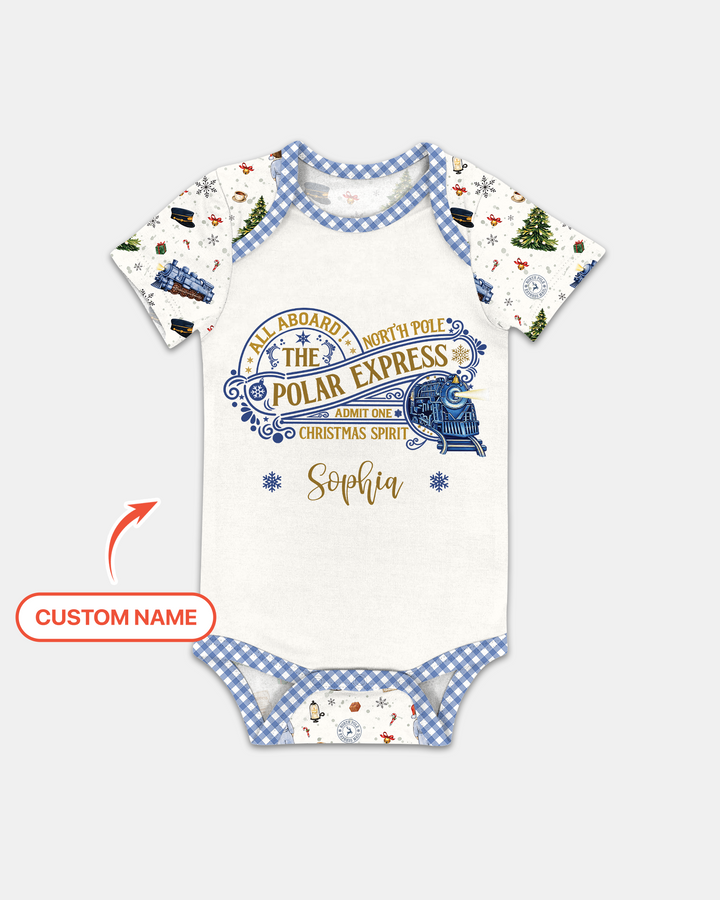 Custom Name North Pole Adventure Bamboo Bodysuit