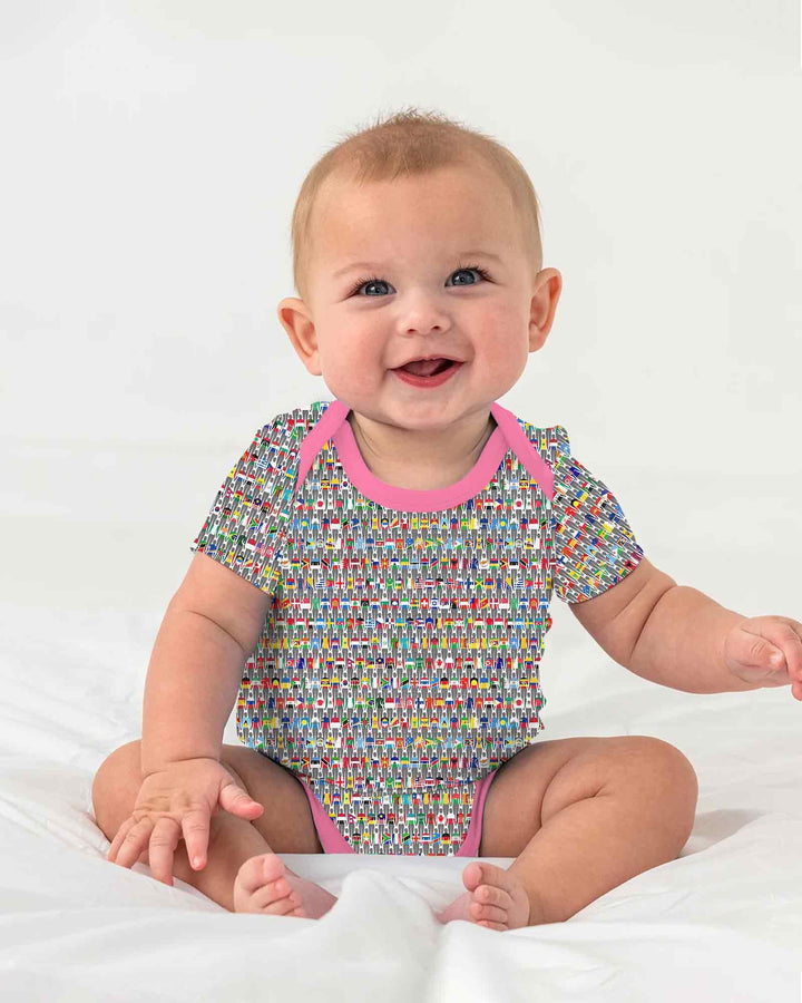 Gerippte Babykleidung mit individuellem Foto - Weich &amp; Skizzenhaft