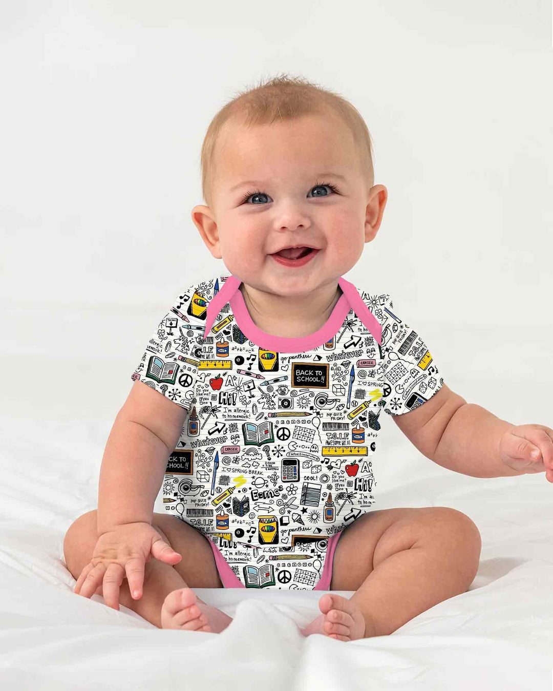 Gerippte Babykleidung mit individuellem Foto - Weich &amp; Skizzenhaft