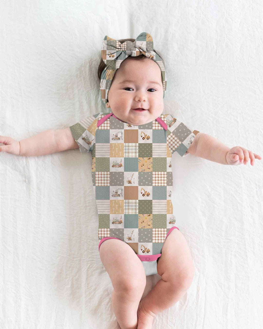 Construction Trucks Bamboo Bodysuit