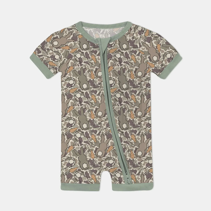 Camo Easter Bunny Bamboo Shorty Zippy