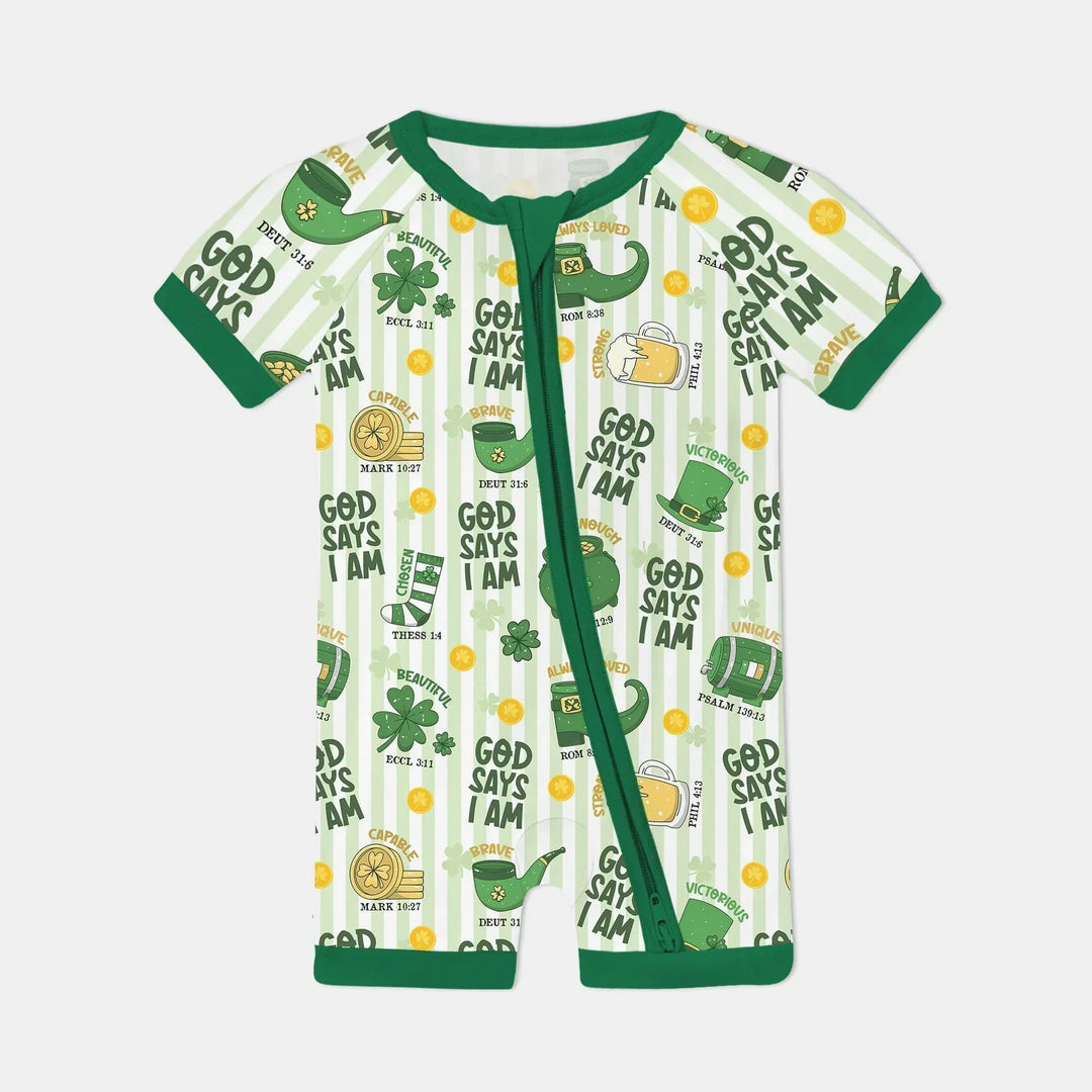 God Says I Am - Lucky & Loved Bamboo Shorty Zippy