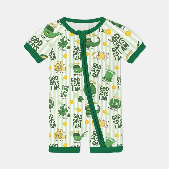 God Says I Am - Lucky & Loved Bamboo Shorty Zippy
