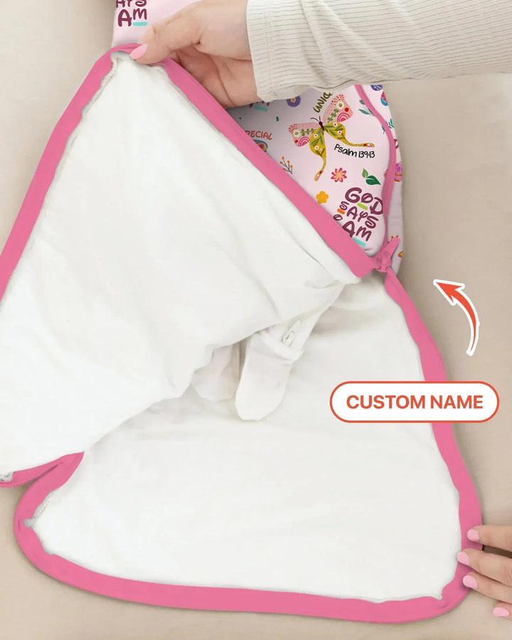 Benutzerdefinierter Name Gott sagt ich bin Schmetterling Bambus Schlafsack