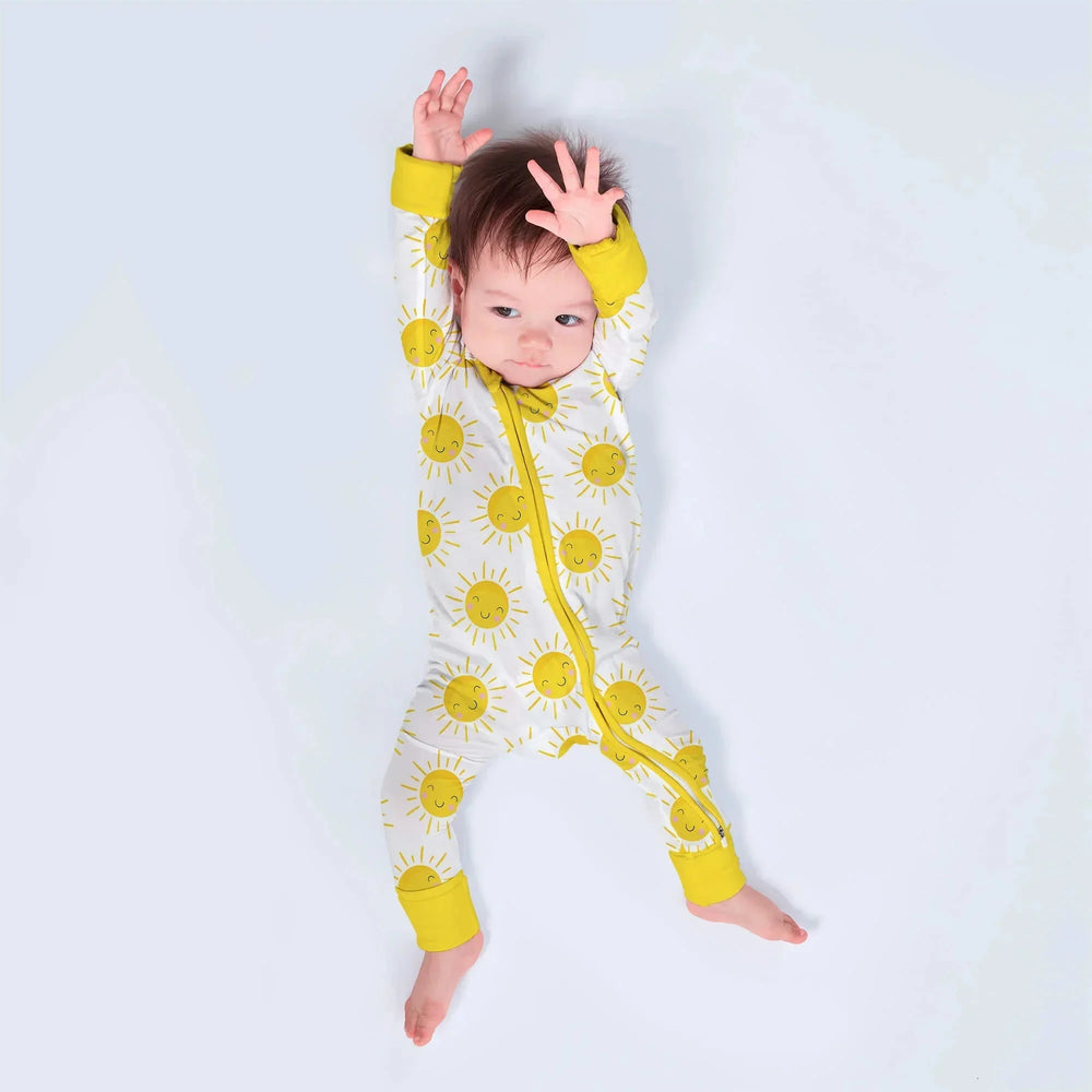Sunshine Convertible Zippered Romper , Sunshine Convertible Zippered Romper - 0-3M