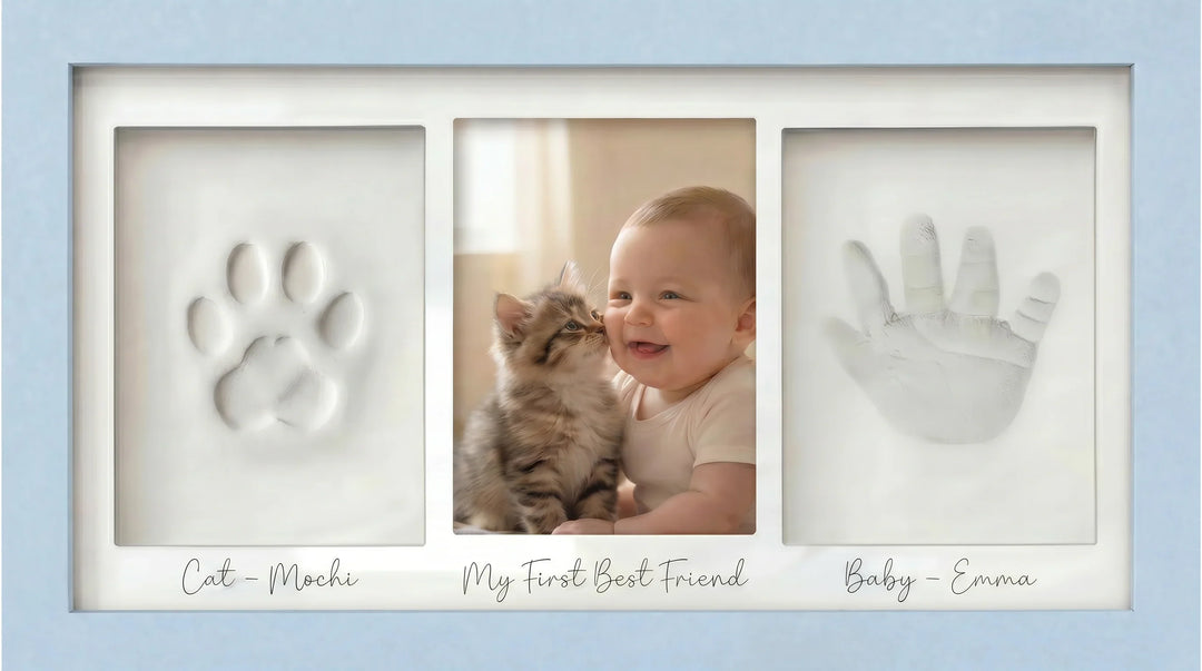 Baby Hand- & Fußabdruck Erinnerungsrahmen Duo