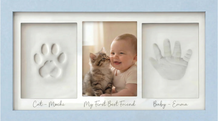 Baby Hand- & Fußabdruck Erinnerungsrahmen Duo