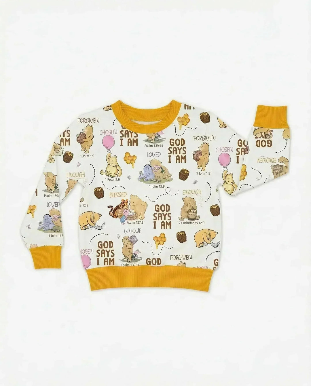 Gott sagt, ich bin ein kleines Wunder Bambus-Rundhals-Sweatshirt