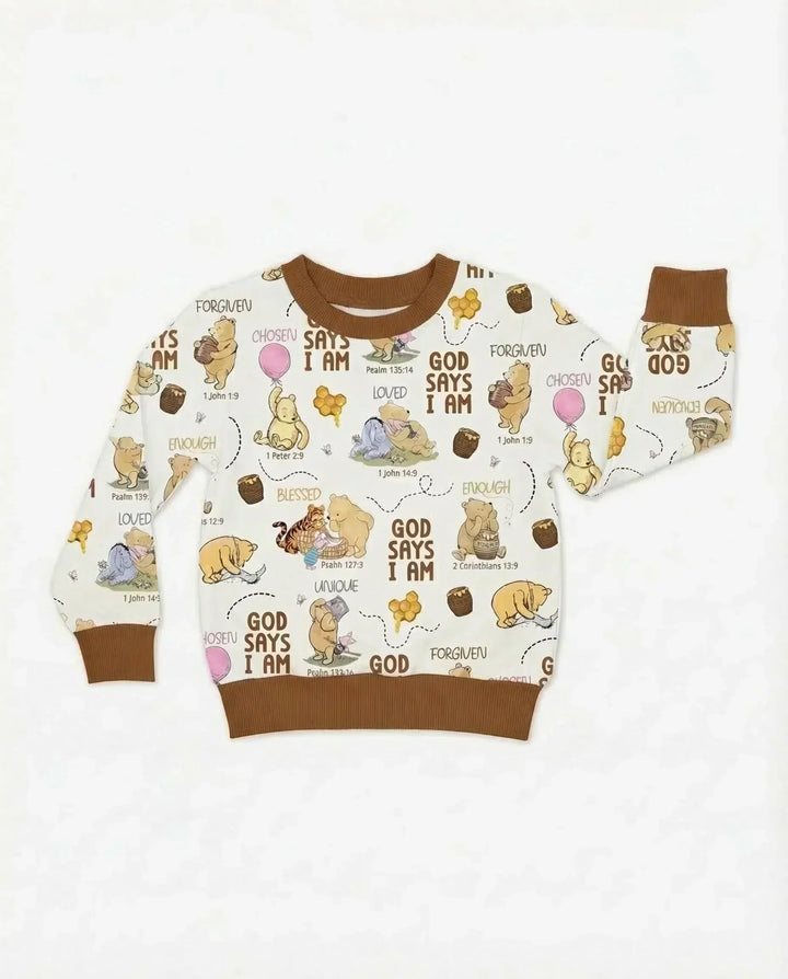 Gott sagt, ich bin ein kleines Wunder Bambus-Rundhals-Sweatshirt