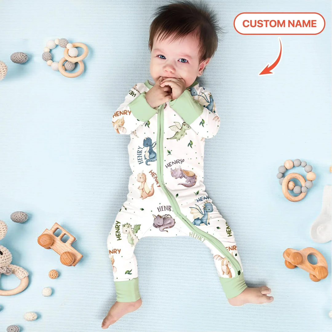 Sweet Baby Dragons Custom Name Convertible Zippy , Sweet Baby Dragons Custom Name Convertible Zippy - 0-3M