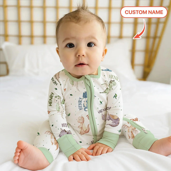 Sweet Baby Dragons Custom Name Convertible Zippy , Sweet Baby Dragons Custom Name Convertible Zippy - 0-3M