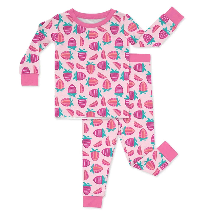 Sweet Strawberries Two Piece Pajama Set , Sweet Strawberries Two Piece Pajama Set - 12-18M