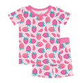 Sweet Strawberries Two Piece Short Sleeve Shorts Pajama Set , Sweet Strawberries Two Piece Short Sleeve Shorts Pajama Set - 12-18M